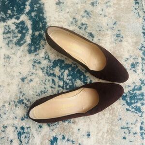 Elegant Brown Suede Heels